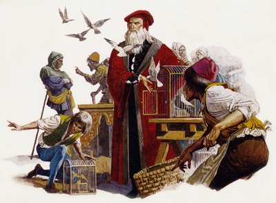 Leonardo Da Vinci. af English School